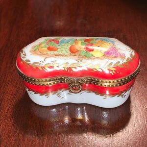 Authentic Limoges box with fruit design